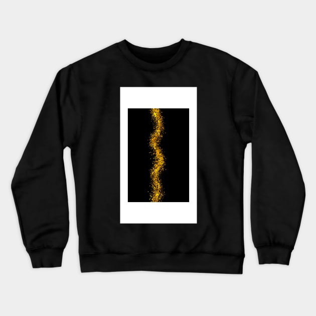 Gold glitter against dark background | Sparkling Gold Line Crewneck Sweatshirt by SW-Longwave